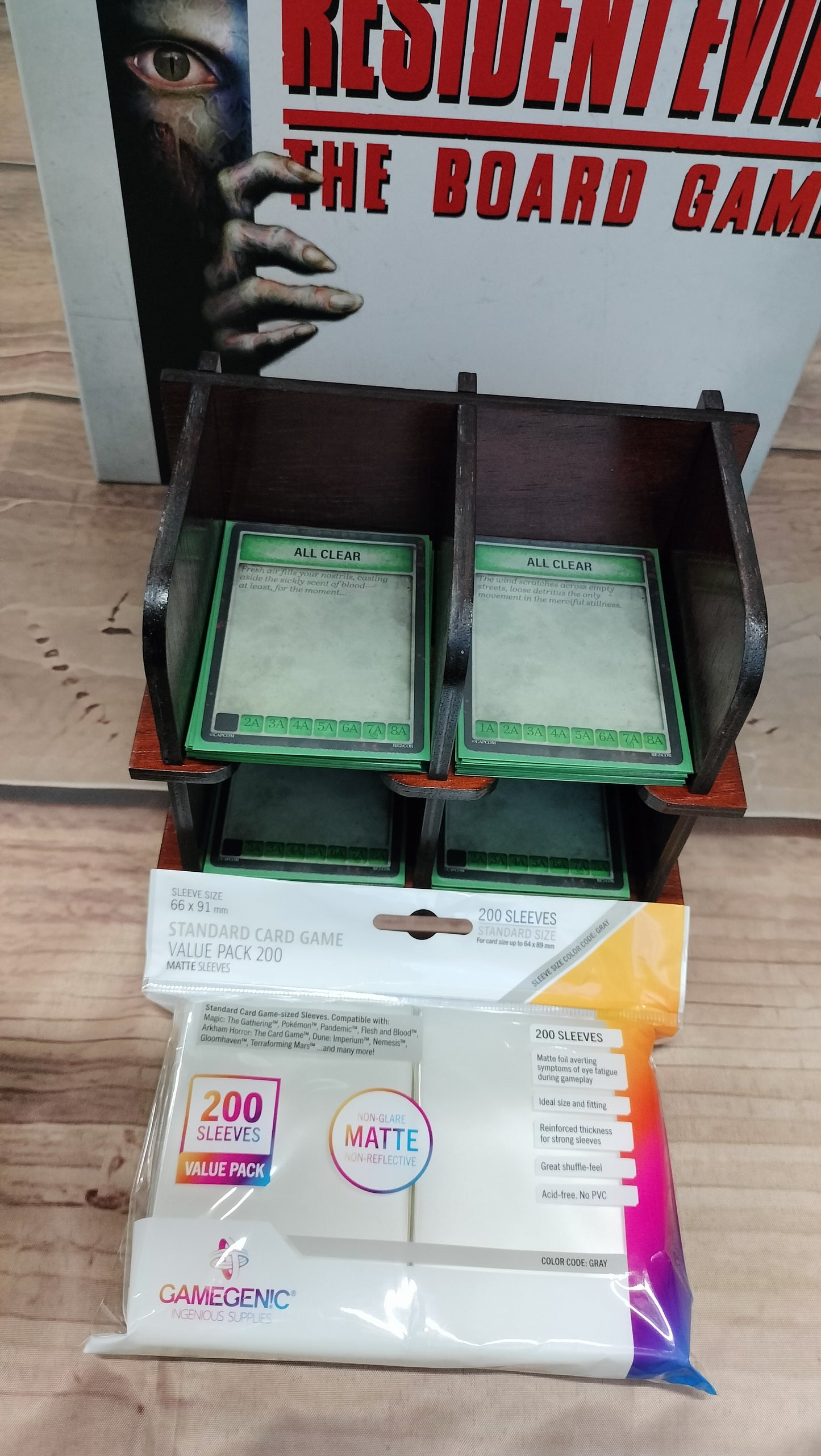 Jarrah wooden deck holders; stained and gloss varnish