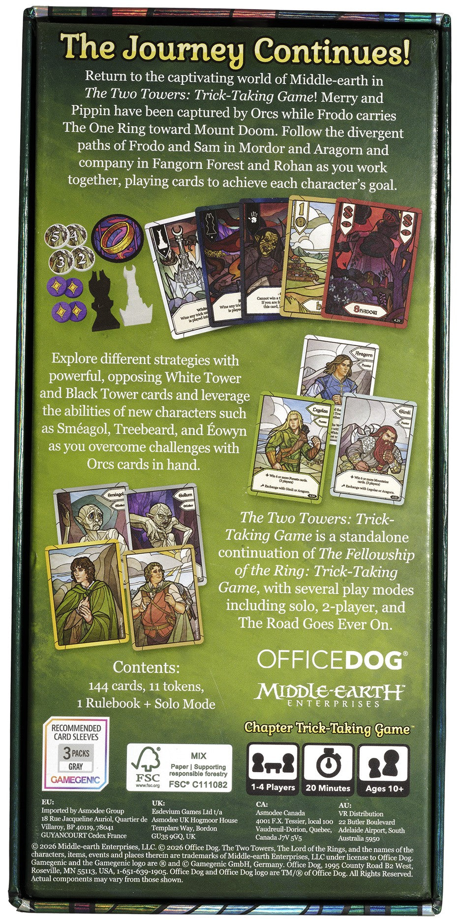 The Lord of the Rings The Two Towers Trick Taking Game