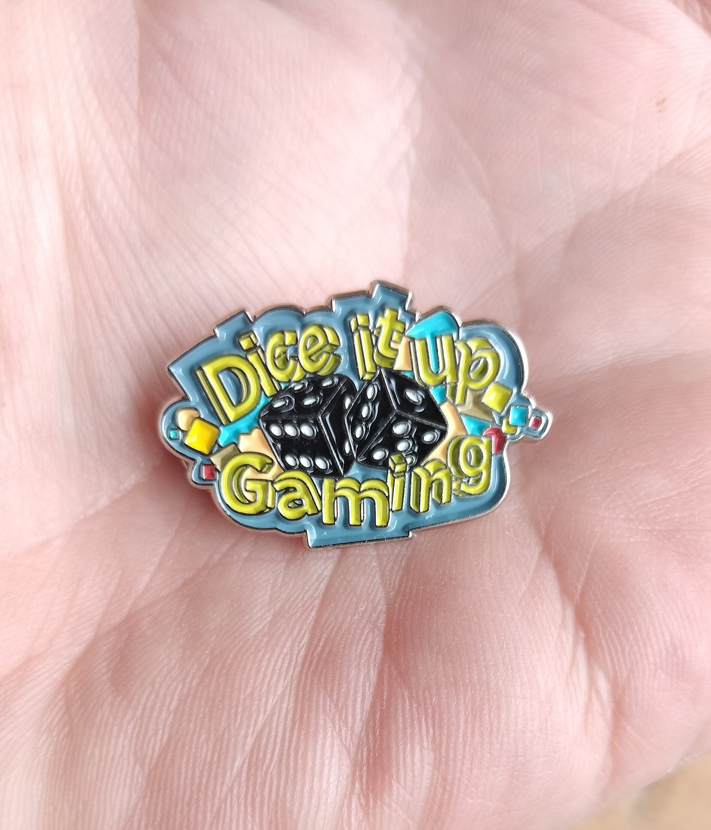 Dice It Up Gaming Enamel Pin.