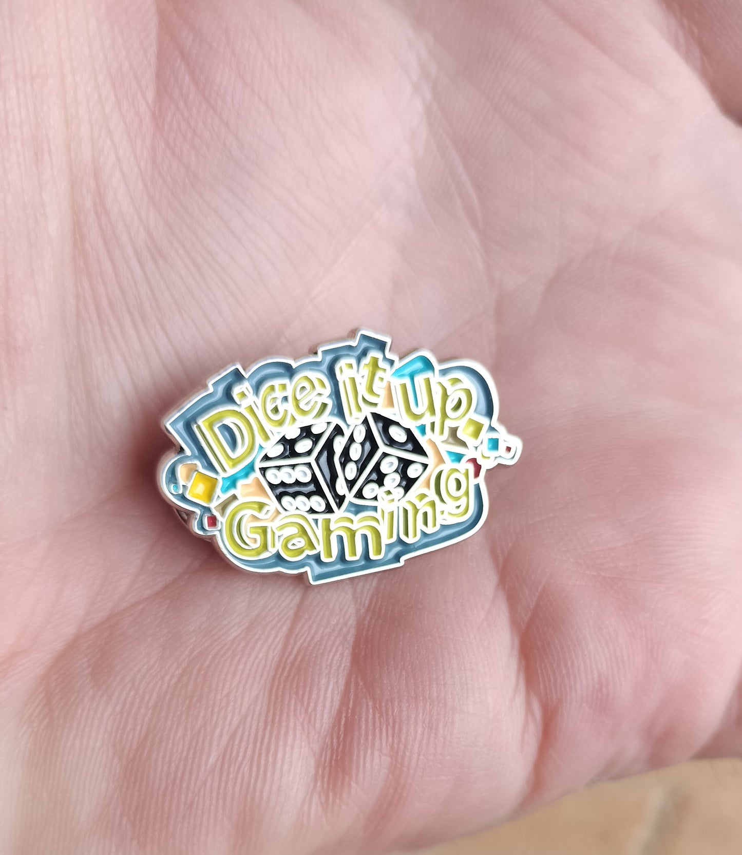 Dice It Up Gaming Enamel Pin.