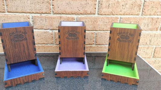 Wooden Dice Towers large 2nds. Two colours to choose from.