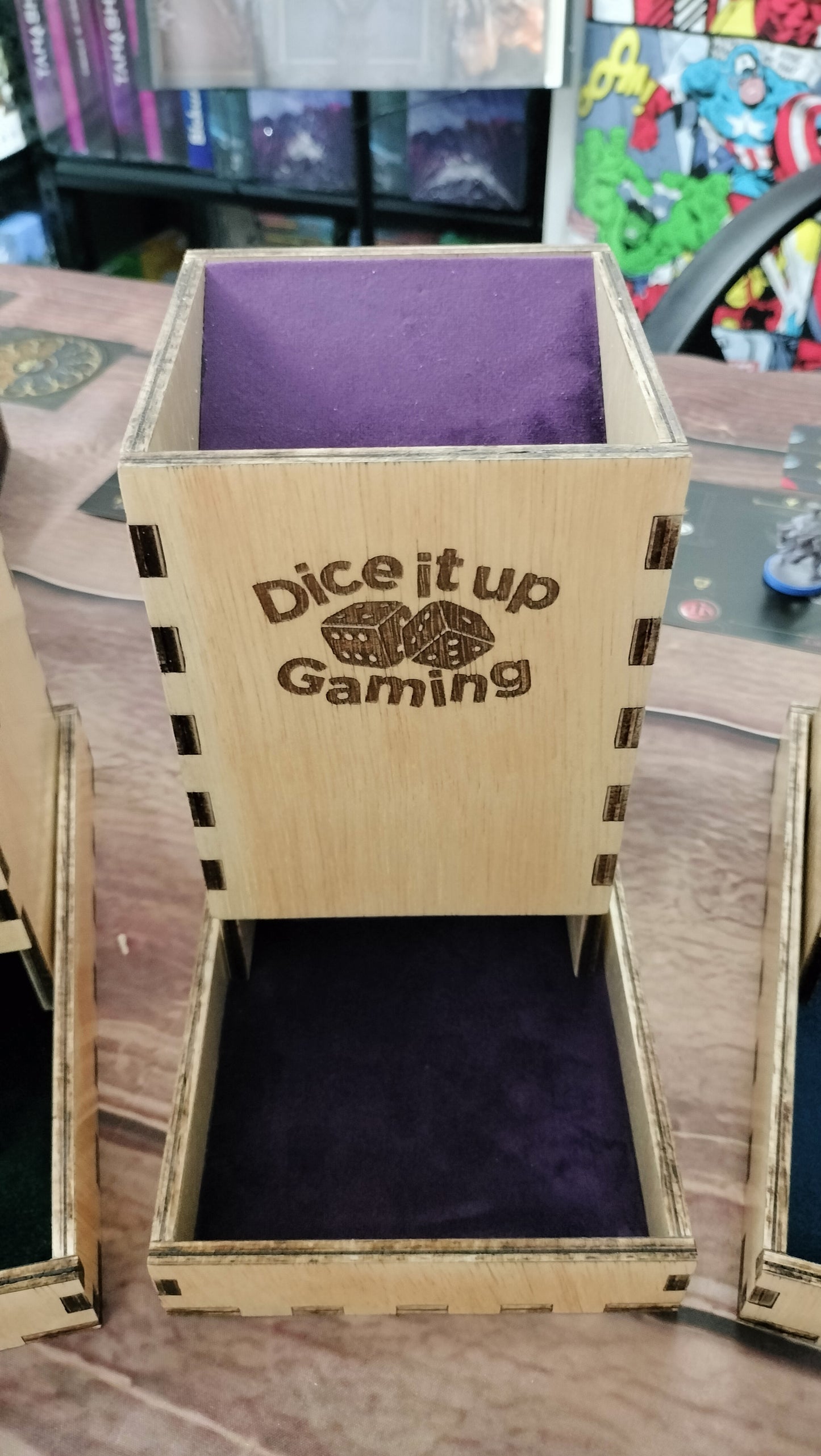 Wooden large Dice Tower; Hand made by Dice it up Gaming