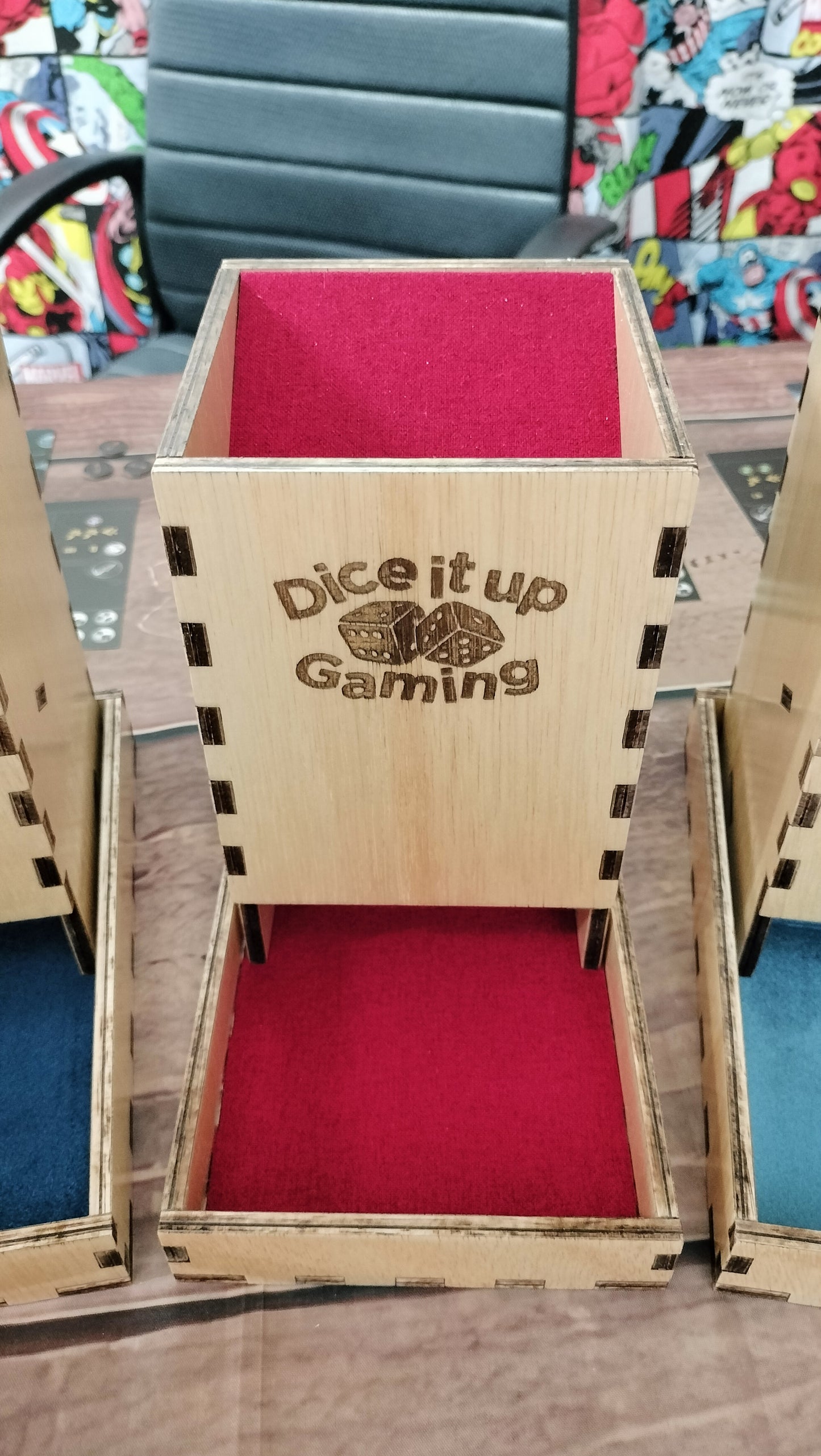 Wooden large Dice Tower; Hand made by Dice it up Gaming
